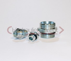 Rechte Male inschroefkoppeling met rubber seal E DIN 3852 Body only ( L10  1/2 '') Doos van 50 stuks